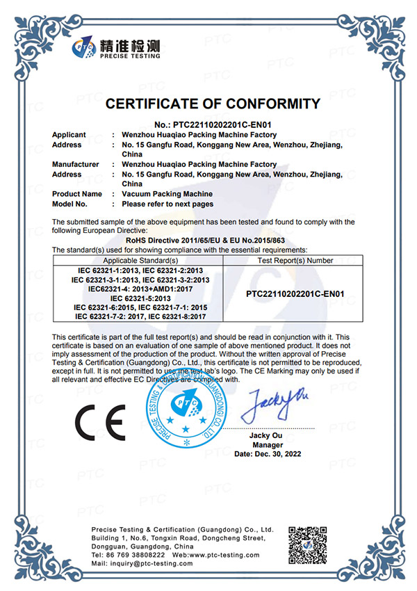Rohs Certificate