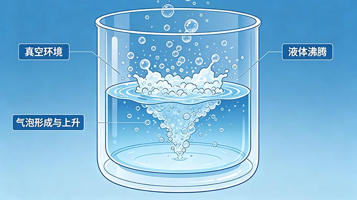 liquid-boiling-in-vacuum-chamber