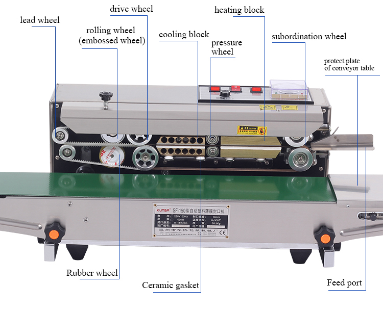 sf150 stainless steel automatic sealing machine Product information