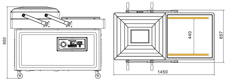 vacuum packager manufacturer_Double Vacuum Sealing Machine Drawing